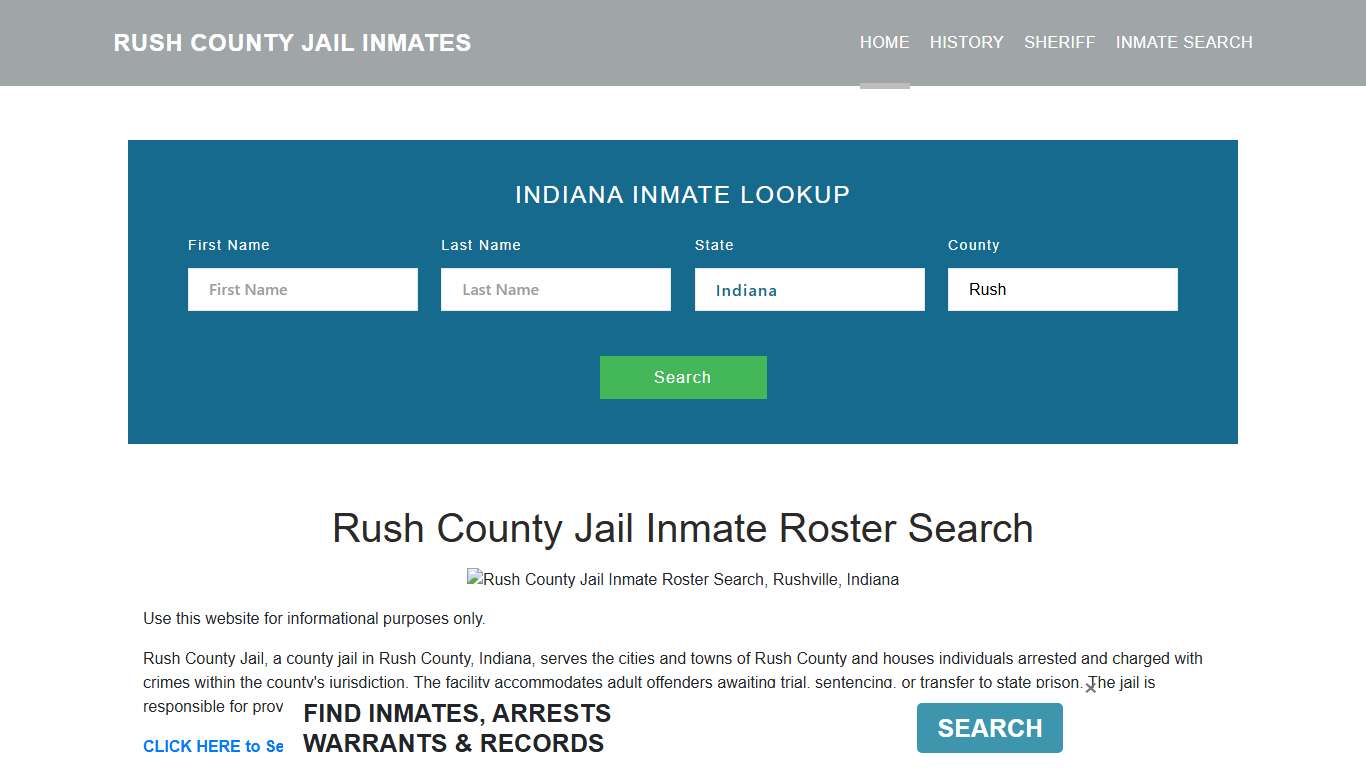 Rush County Jail Inmate Roster Lookup, Rushville, IN